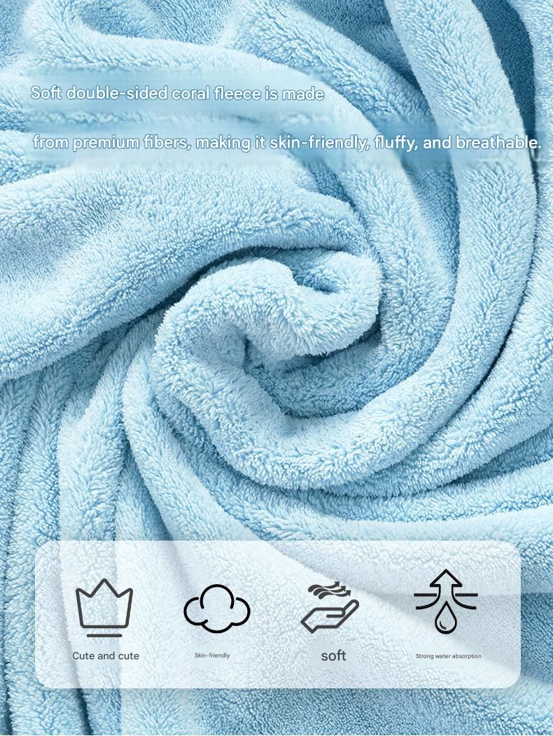 Yellow L size Pet Drying Robe with Hood - Quick Dry Coral Fleece Towel for view 4