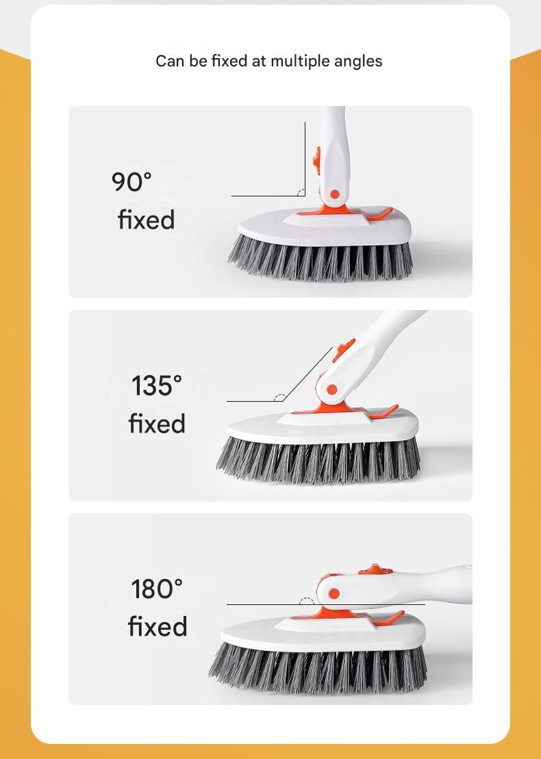 5-piece(Three-section pole+stiff brush+ base plate+fiber cloth+scouring pad) view 10