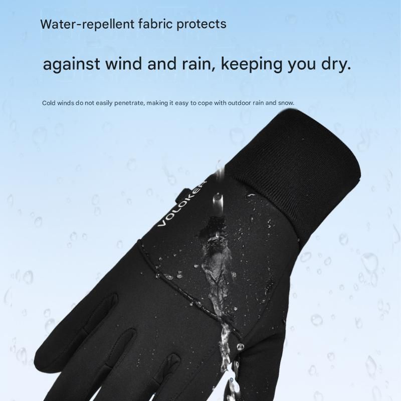 2 Pairs Black M size Winter Cycling Gloves Set - Windproof Thermal Touchscreen view 7