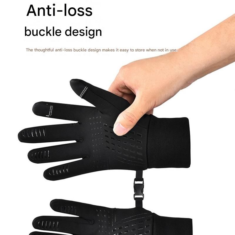 2 Pairs Black M size Winter Cycling Gloves Set - Windproof Thermal Touchscreen view 9