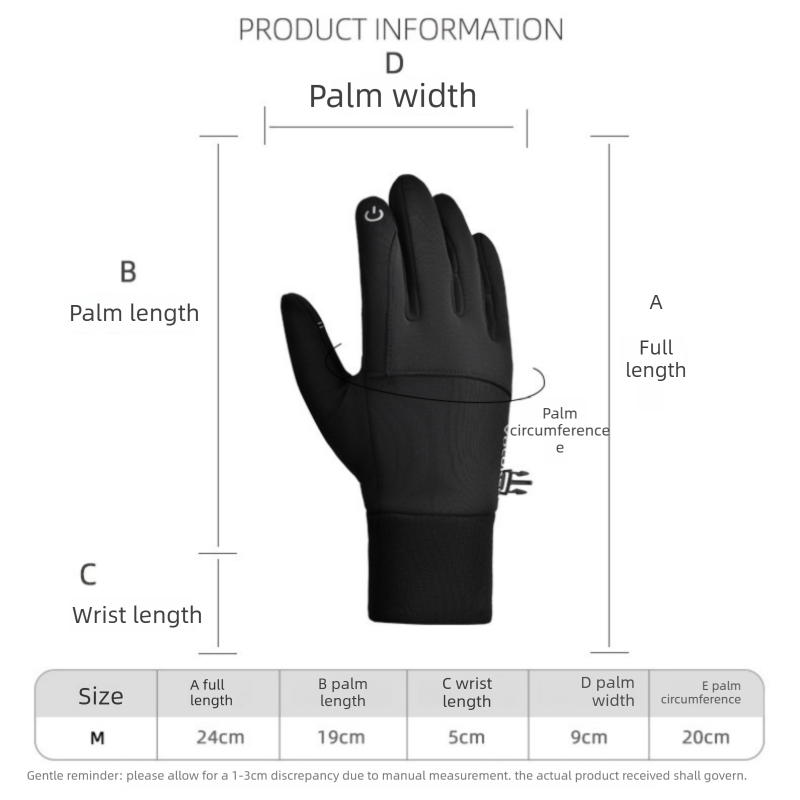 2 Pairs Black M size Winter Cycling Gloves Set - Windproof Thermal Touchscreen view 10