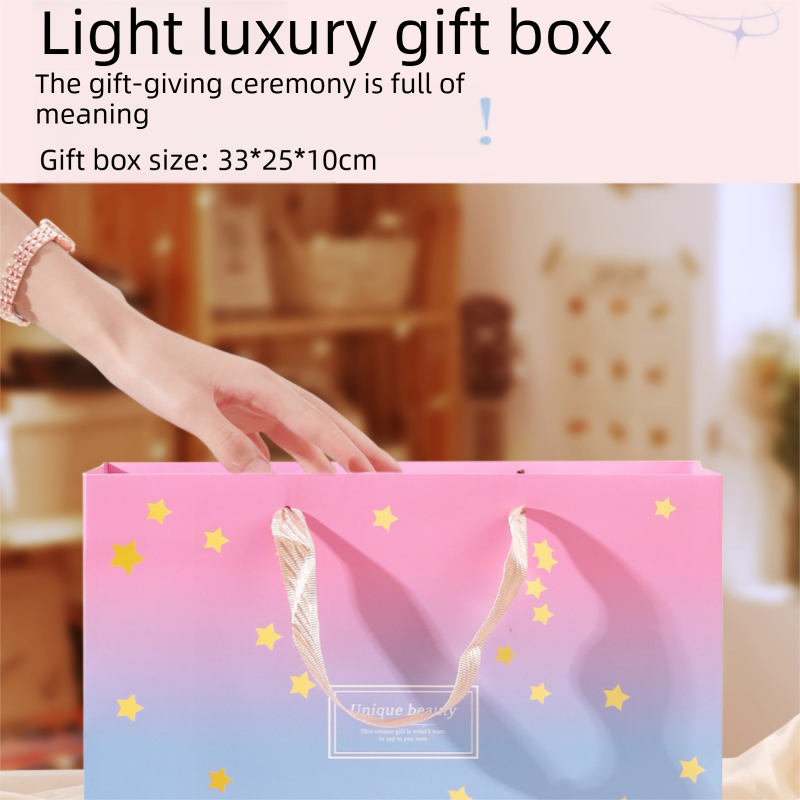 Pink and White Winter Scarf Gift Box Set for Women （Earmuffs view 5