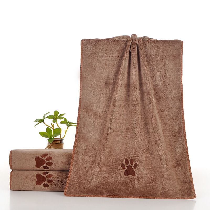 Brown 40*80cm Pet Drying absorbent Towel for Dogs and Cats - Quick Dry Super — image 1