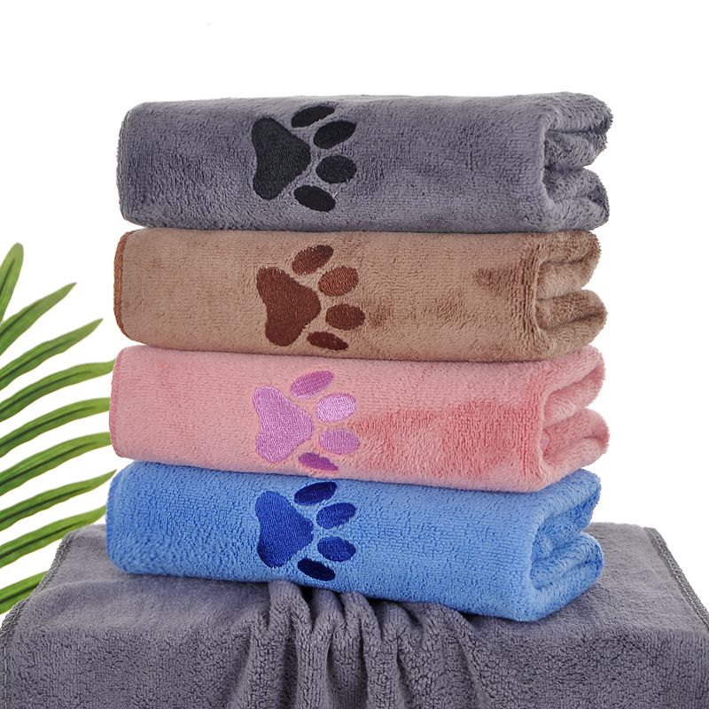 Brown 40*80cm Pet Drying absorbent Towel for Dogs and Cats - Quick Dry Super view 2