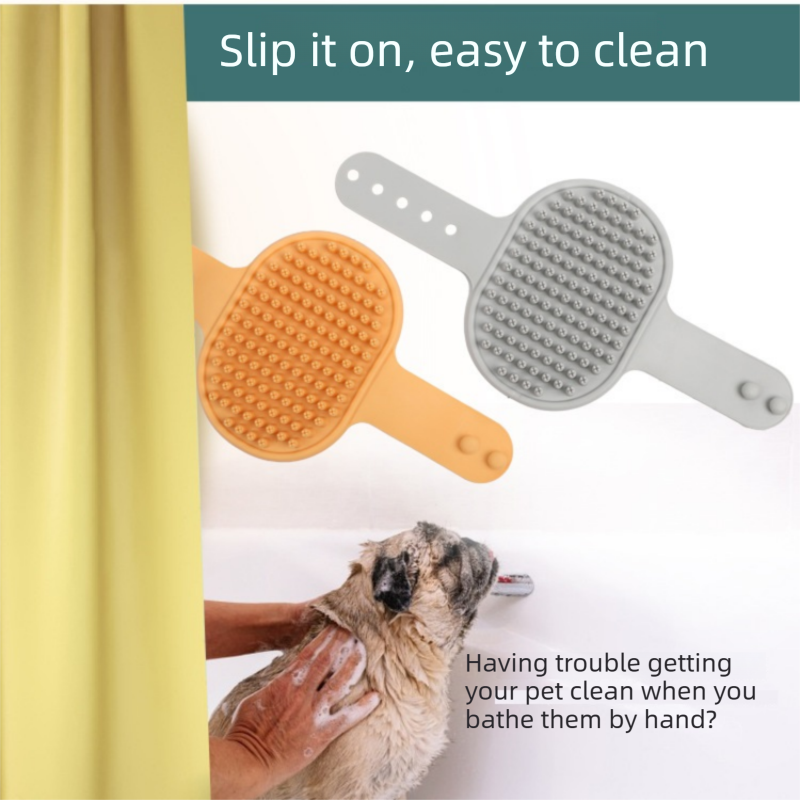 Blue Pet Bath Massage Brush Soft TPR Grooming Brush for Dogs and Cats view 11