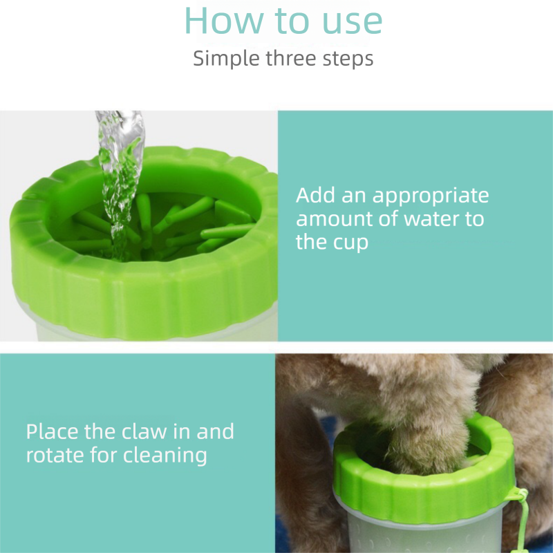 Blue small size Pet Paw Cleaner Cup Portable Dog Paw Washer with Soft Silicone view 8