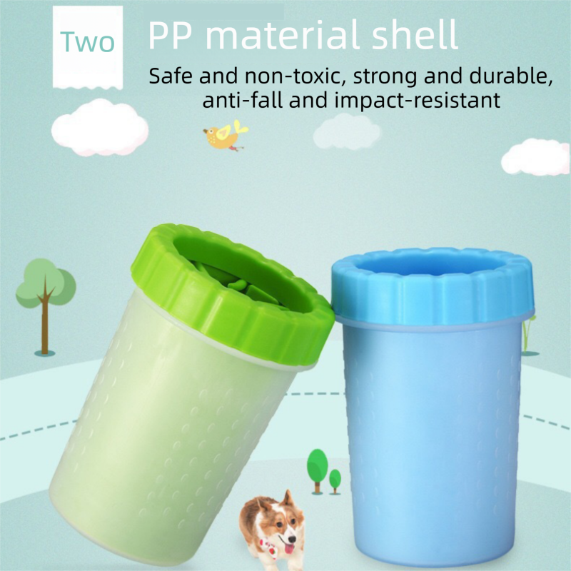 Green big size Pet Paw Cleaner Cup Portable Dog Paw Washer with Soft Silicone view 4