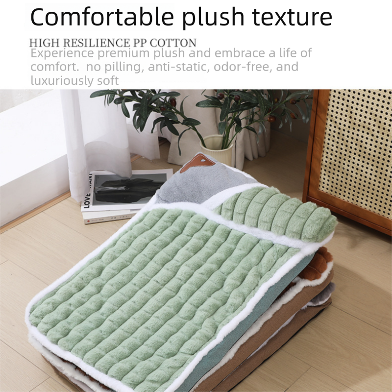 Green XL size Luxury Plush Pet Sleeping Mat view 5
