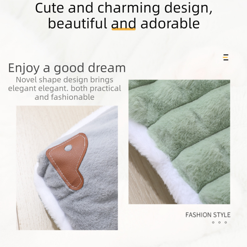 Grey S size Luxury Plush Pet Sleeping Mat view 3