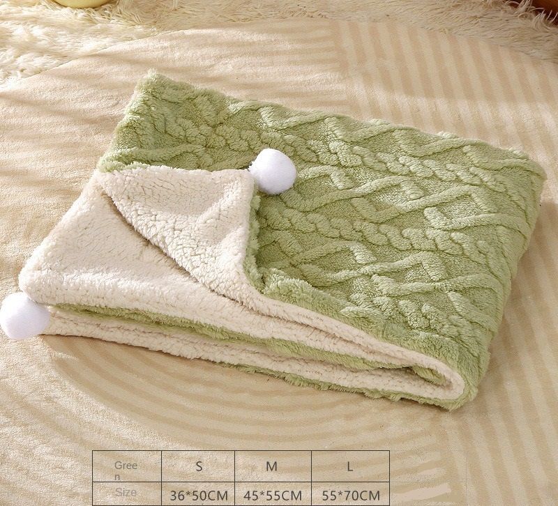 2-piece S size Green Pet Winter Comfort Bundle – 50*36cm Plush Pet Blanket and view 15