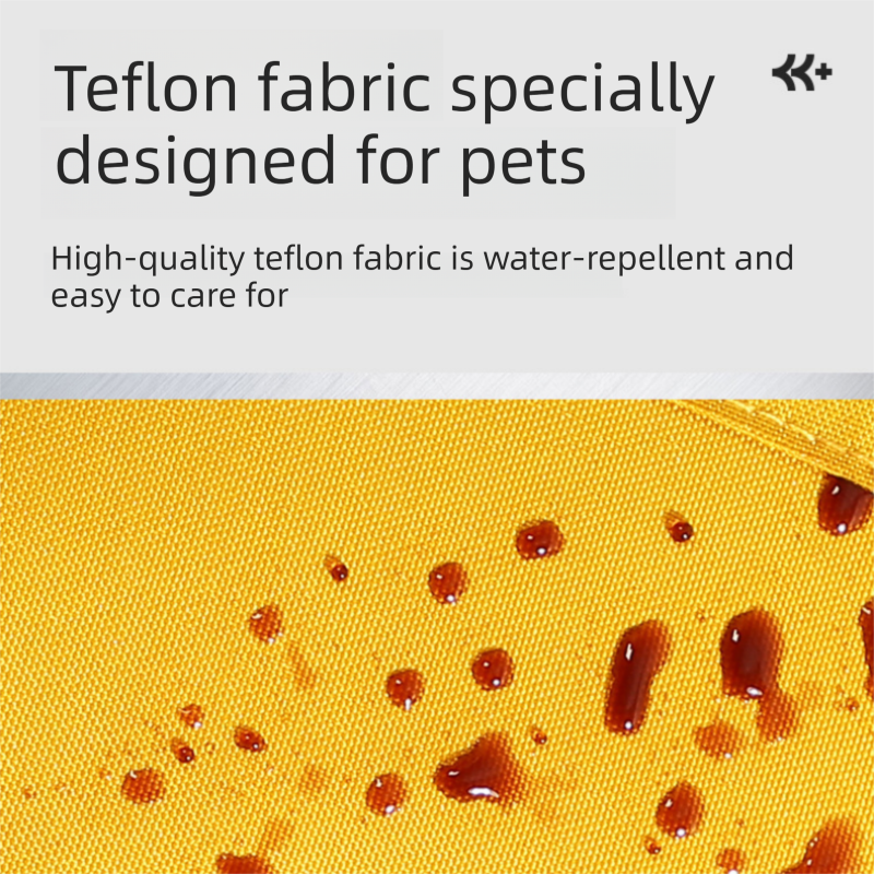 Khaki M size Portable Foldable Pet Bed Mat – Waterproof Travel Dog Bed and Cat view 5