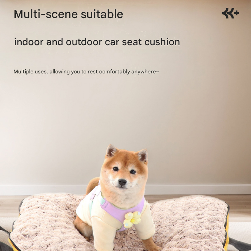 Dark yellow M size Portable Foldable Pet Bed Mat – Waterproof Travel Dog Bed view 8