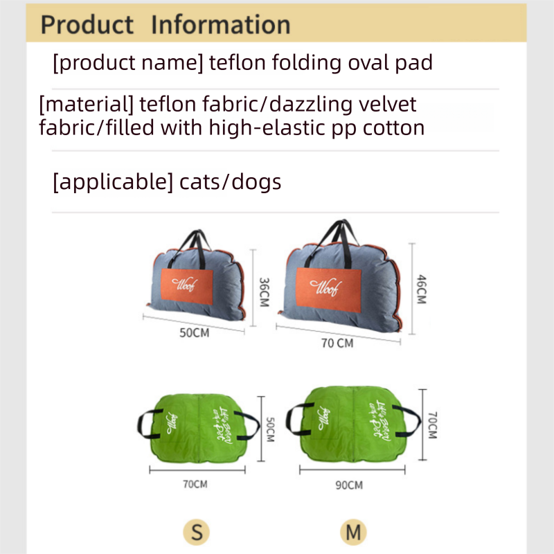 Green M size Portable Foldable Pet Bed Mat – Waterproof Travel Dog Bed and Cat view 7