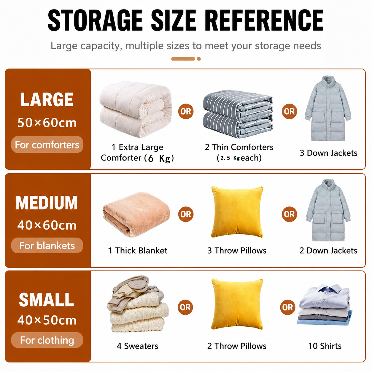 6-piece Travel Vacuum Storage Bags Set for Clothes and Bedding view 5