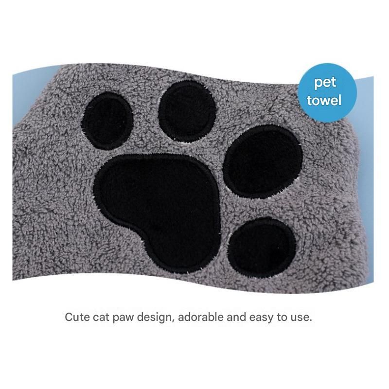2-piece Pink Quick-drying pet grooming glove towel view 8