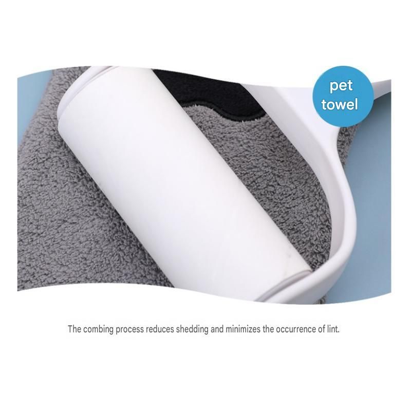 3-piece Pet Grooming Bathing Kit with 2 pack Grey Pet Drying Glove Towel and view 4