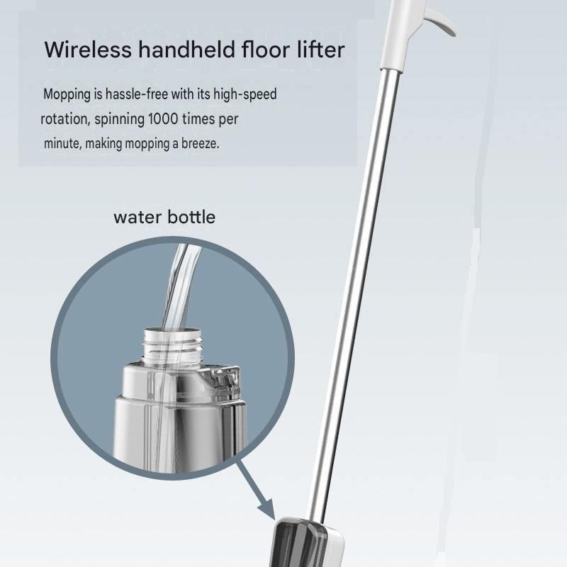 S5 White Cordless Electric Spin Mop with Spray Function USB Rechargeable Floor view 10
