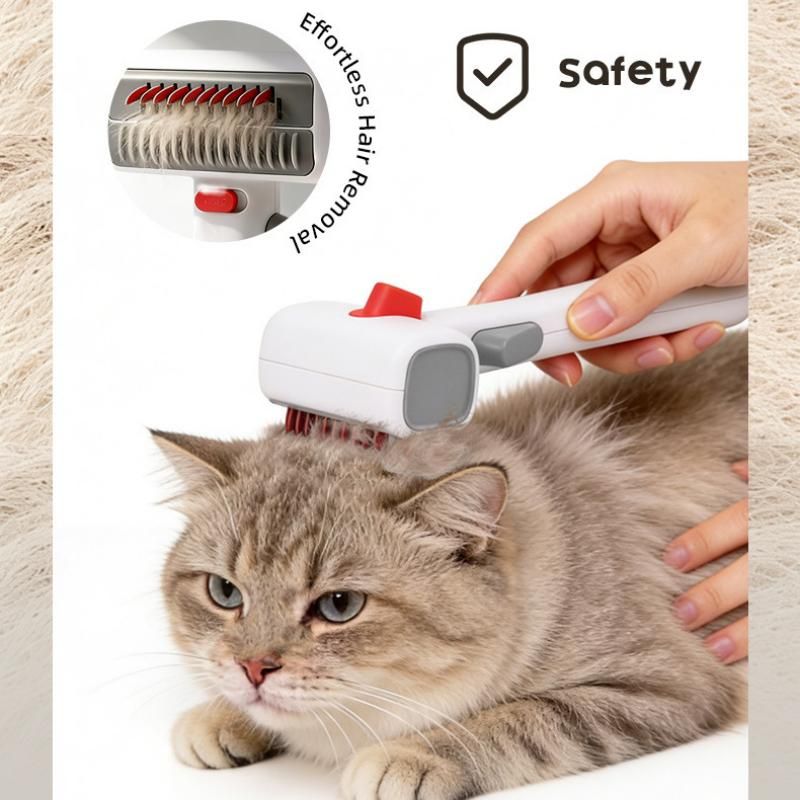 White and Grey 2-in-1 Pet Dematting & Deshedding Grooming Comb view 5