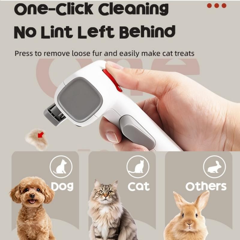 White and Grey 2-in-1 Pet Dematting & Deshedding Grooming Comb view 7