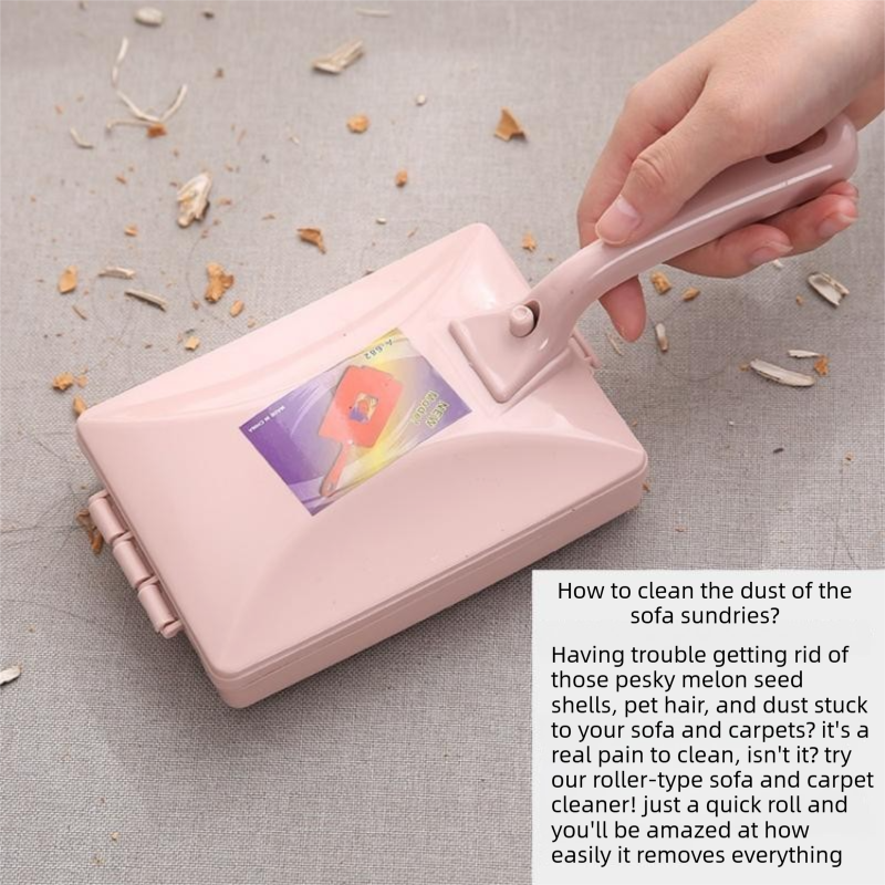 Purple Double Roller Cleaning Brush - PP Material view 3