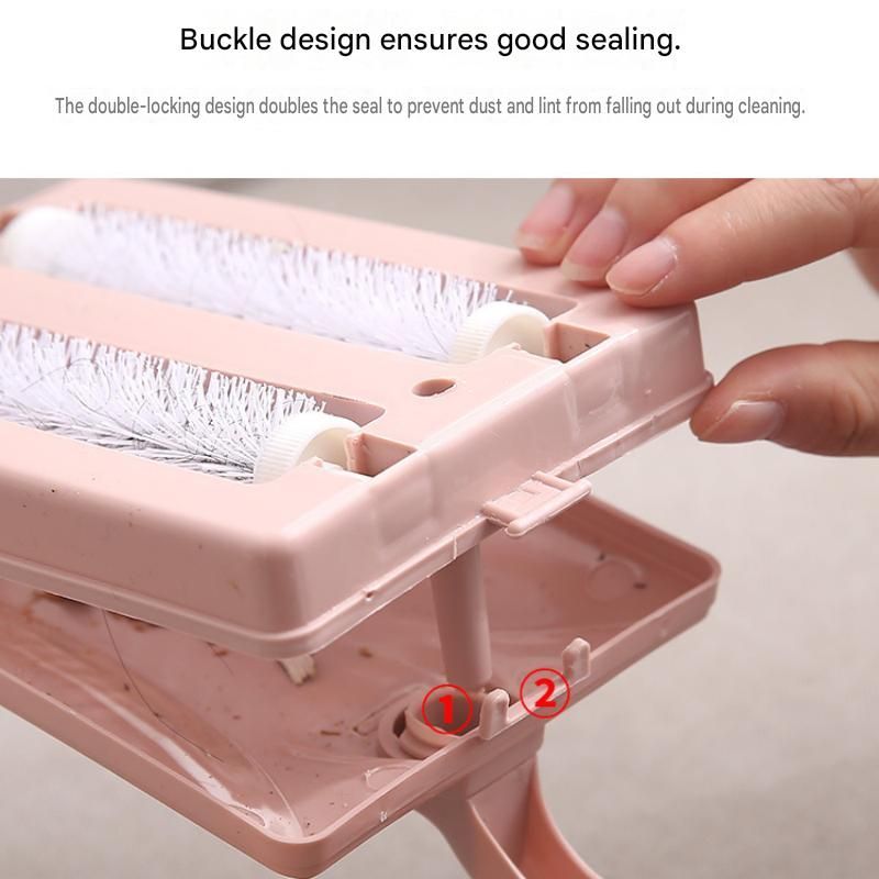 Purple Double Roller Cleaning Brush - PP Material view 5