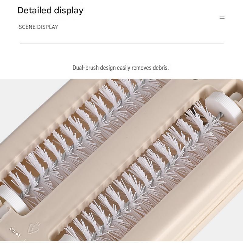 Pink Double Roller Cleaning Brush - PP Material view 6