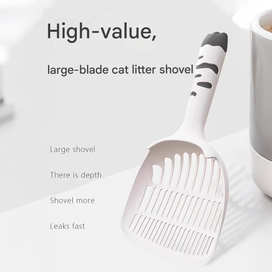 Yellow Large-surface cat litter scoop—made of PP material view 2