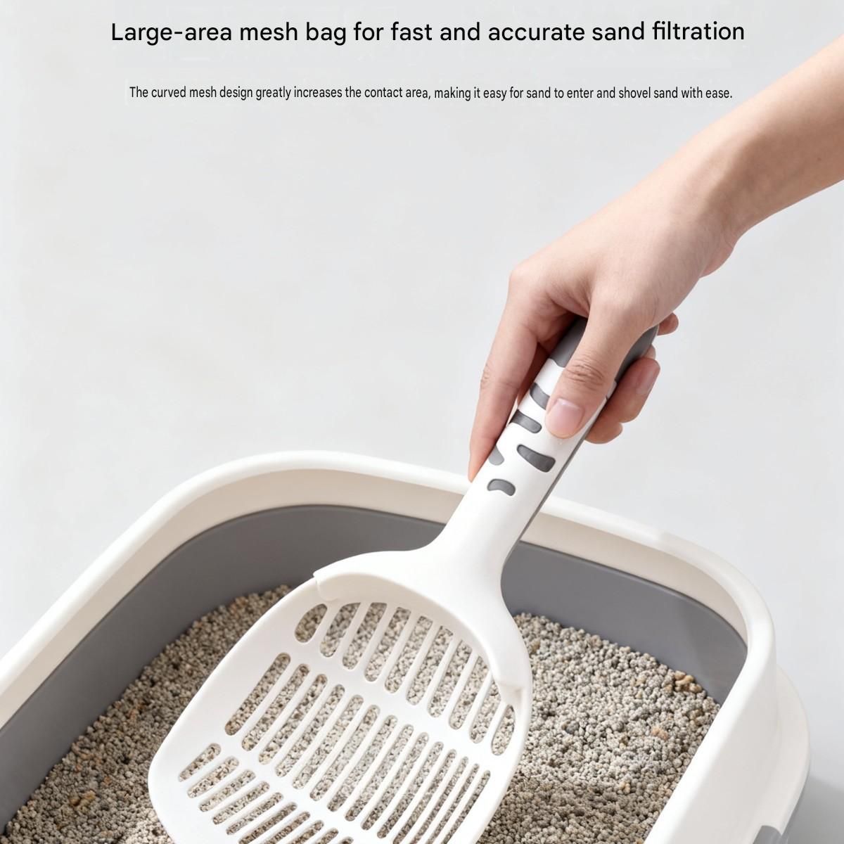 Travel Friendly Pet Toilet Kit - Black Portable Cat Litter Box and White Scoop view 11