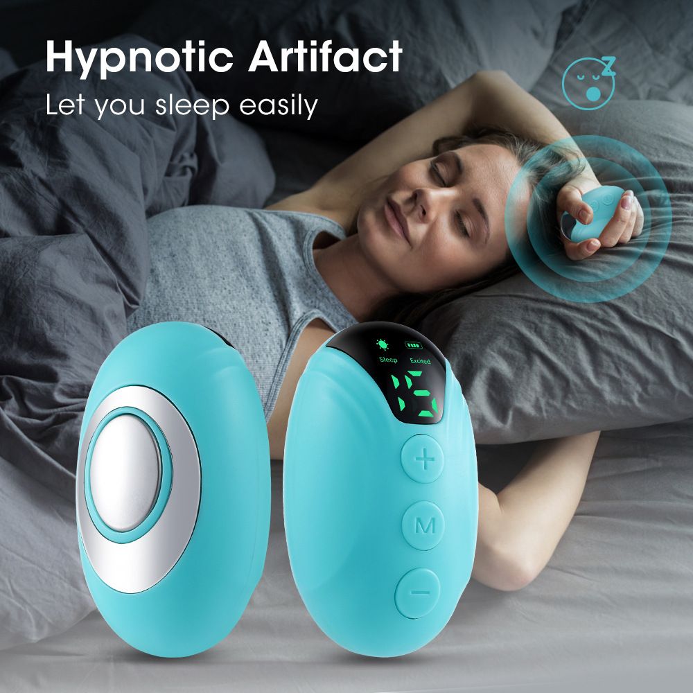 Green Portable EMS Pulse Sleep Aid Device - 15 Adjustable Levels view 2