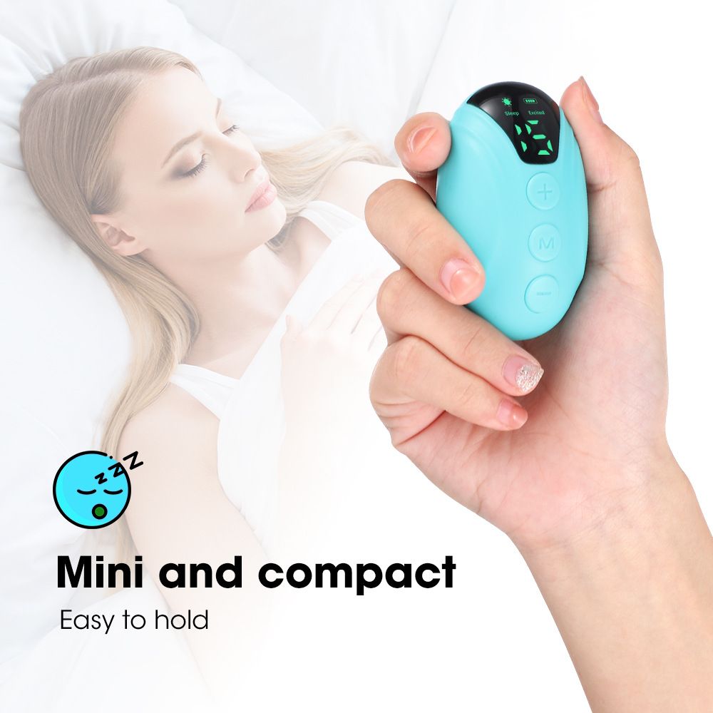 Green Portable EMS Pulse Sleep Aid Device - 15 Adjustable Levels view 3