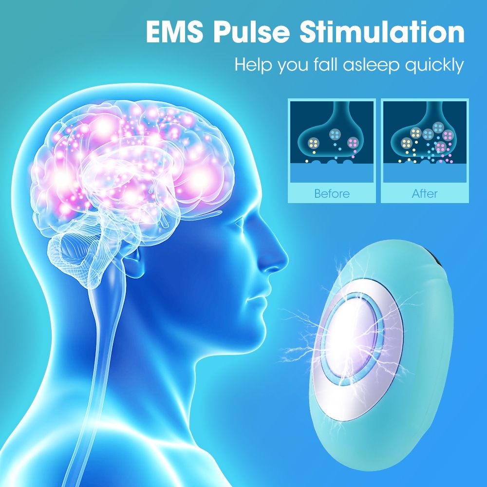 Black Portable EMS Pulse Sleep Aid Device - 15 Adjustable Levels view 6