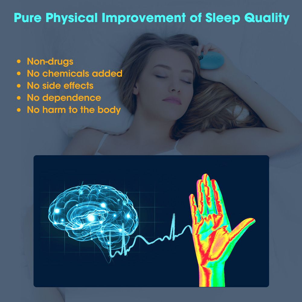 Black Portable EMS Pulse Sleep Aid Device - 15 Adjustable Levels view 7