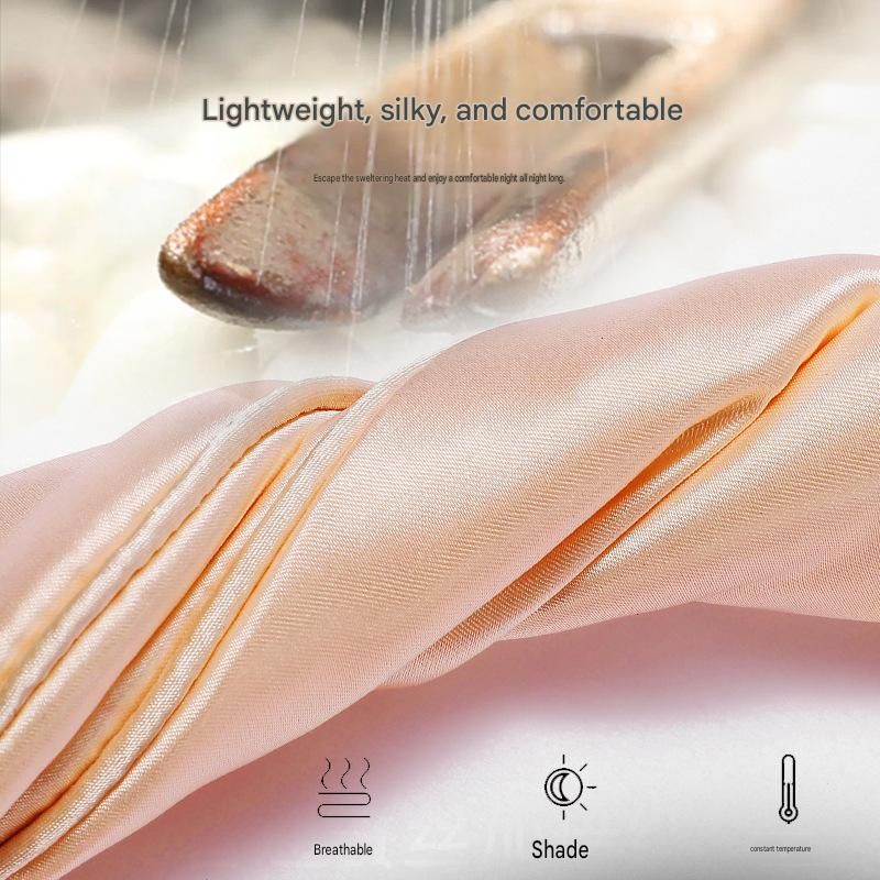 Champagne gold Imitation Silk Sleep Eye Mask - Soft Breathable Light Blocking view 3
