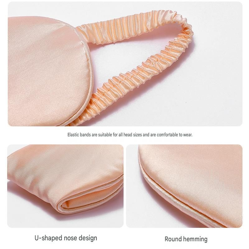 Champagne gold Imitation Silk Sleep Eye Mask - Soft Breathable Light Blocking view 5