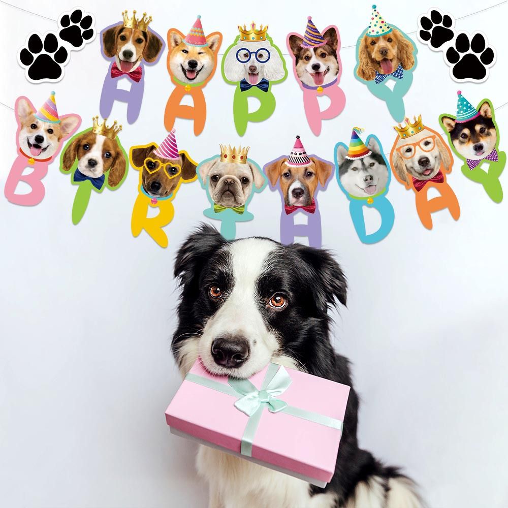 Blue Dog Birthday Party Decoration Set - Puppy Themed Banner view 5