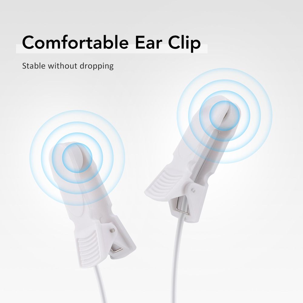 White Handheld CES Sleep Aid Device with Ear Clip - Dual Mode Microcurrent view 8