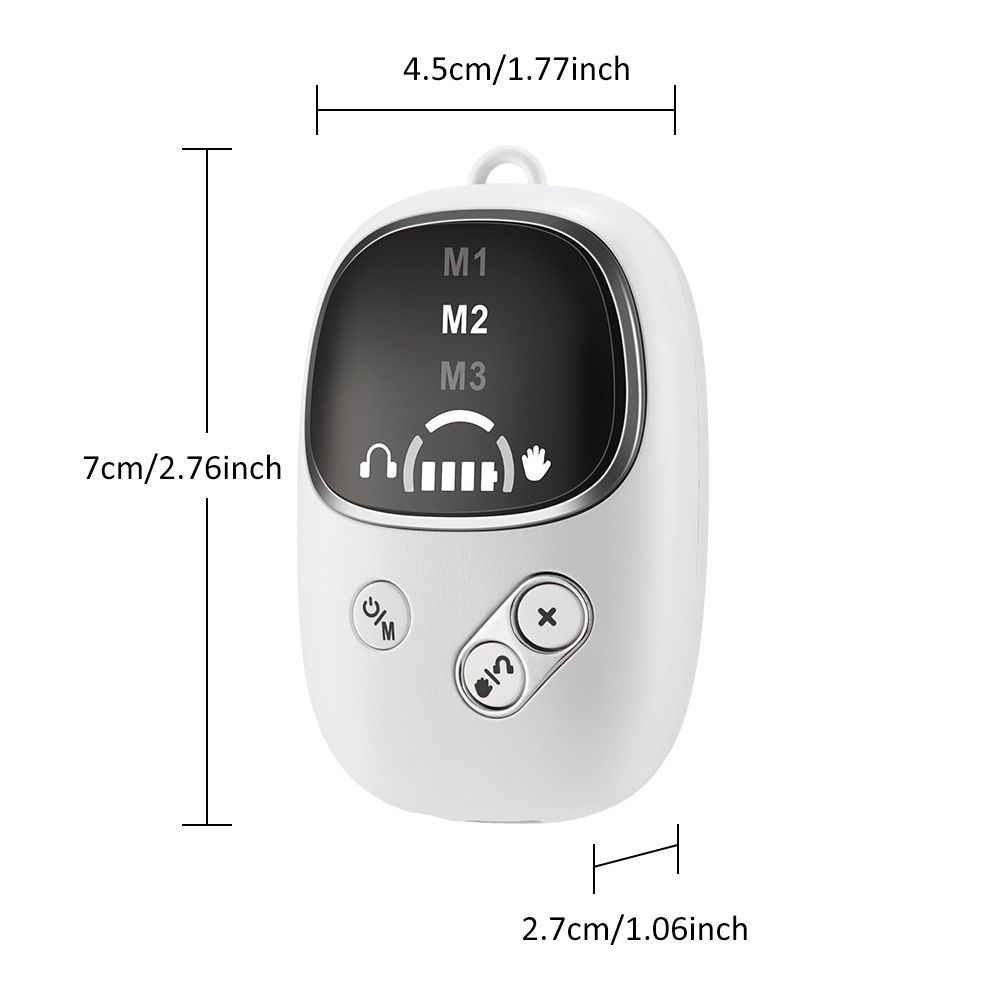 White Handheld CES Sleep Aid Device with Ear Clip - Dual Mode Microcurrent view 9