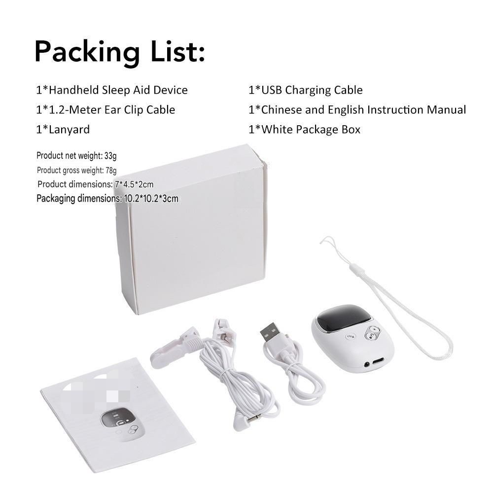 White Handheld CES Sleep Aid Device with Ear Clip - Dual Mode Microcurrent view 11