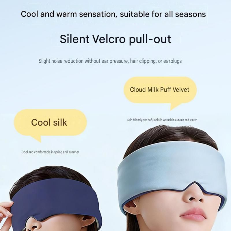 Pink Weighted Sleep Mask - Double-Sided Cooling and Warm Fabric view 6
