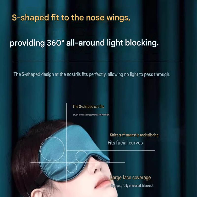 Pink Spandex Sleep Eye Mask - 360 Degree Blackout view 4