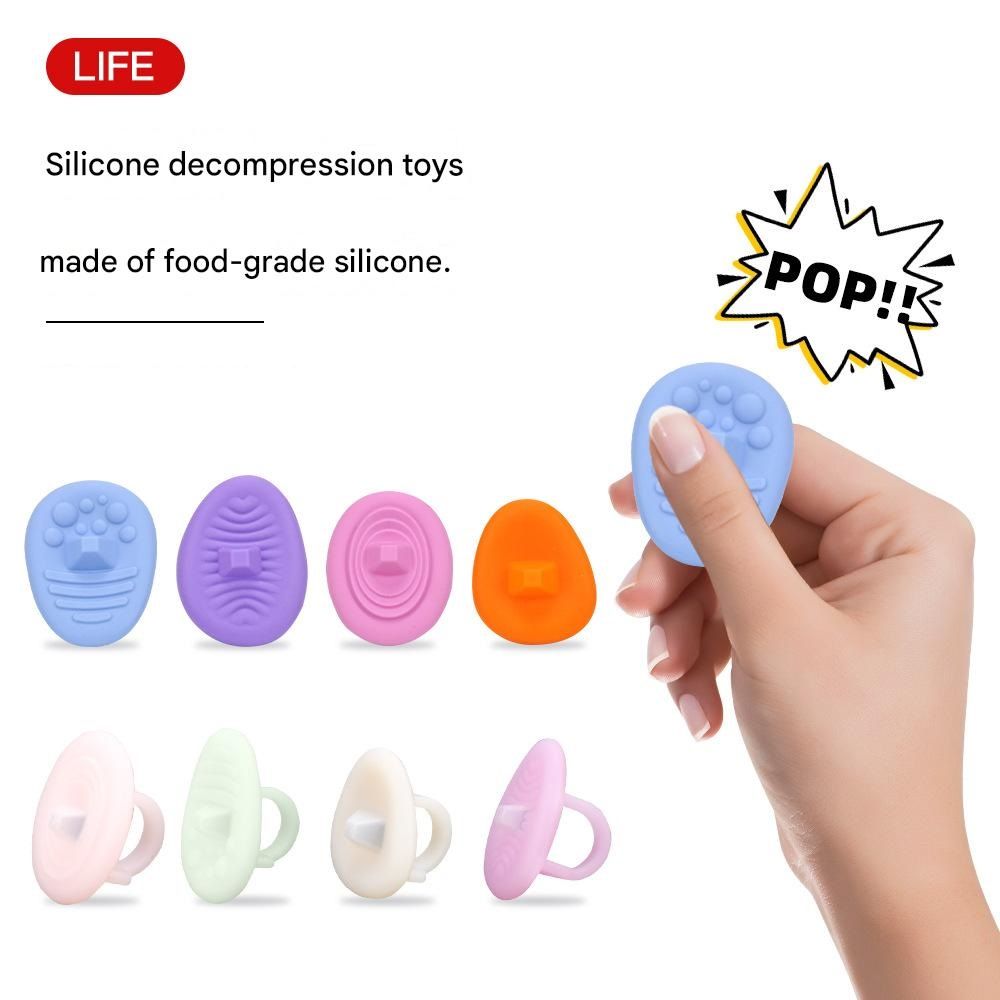 4 Piece Dark-colored version Silicone Fidget Toys Set - Textured Sensory view 2