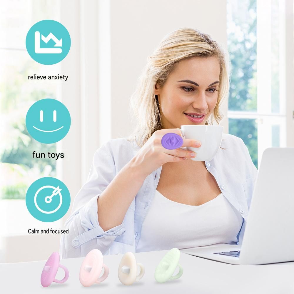 4 Piece Light-colored version Silicone Fidget Toys Set - Textured Sensory view 5