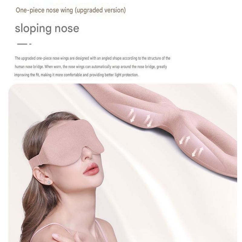 Grey 3D Contoured Sleep Eye Mask - 360 Degree Blackout Blindfold with view 8