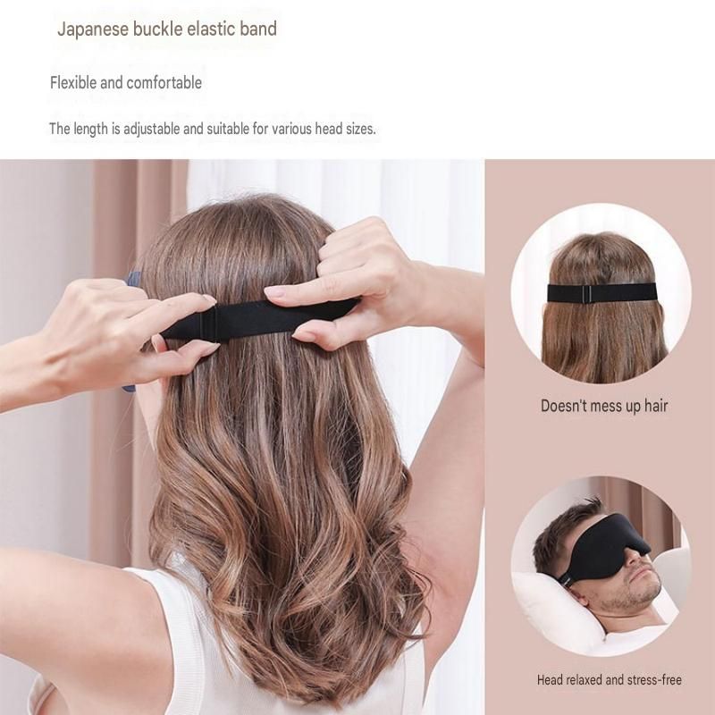 Grey 3D Contoured Sleep Eye Mask - 360 Degree Blackout Blindfold with view 11