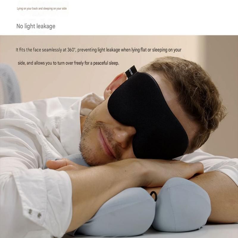 Purple 3D Contoured Sleep Eye Mask - 360 Degree Blackout Blindfold with view 10