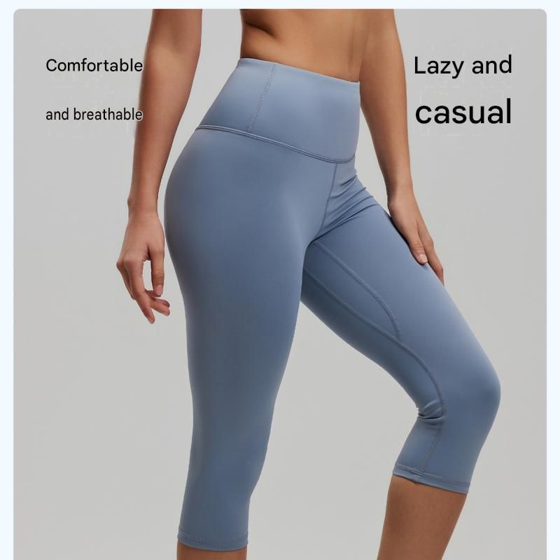 Winter Fitness Bundle - Grey L size Women's High Waist 3/4 Yoga Leggings with view 4