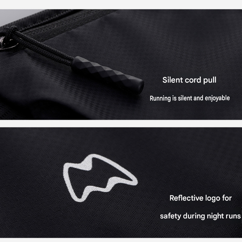 Black Running Waist Pack—Made of waterproof nylon with an adjustable strap view 12