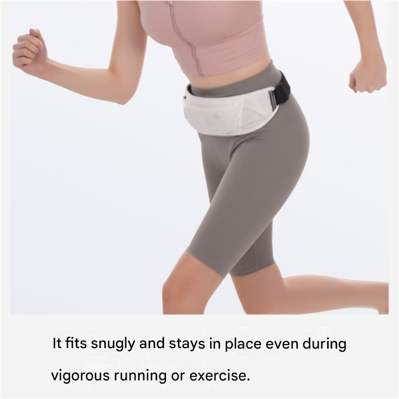 Blue Running Waist Pack—Made of waterproof nylon with an adjustable strap view 9
