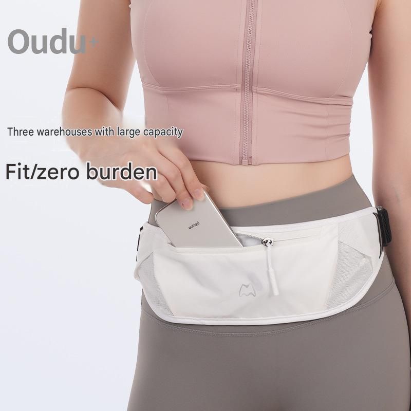 Red Running Waist Pack—Made of waterproof nylon with an adjustable strap (fits view 2
