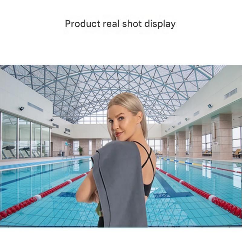 2 Piece Purple Microfiber Sports Towel Set - 152*76cm and 80*40cm Quick Dry view 9